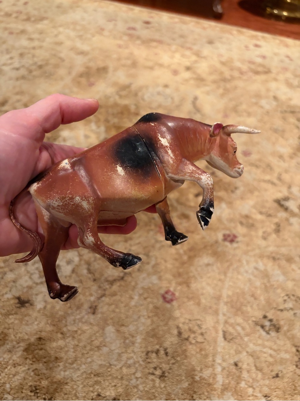 Vintage bull heavy plastic accent piece home decor toy - Picture 3 of 7